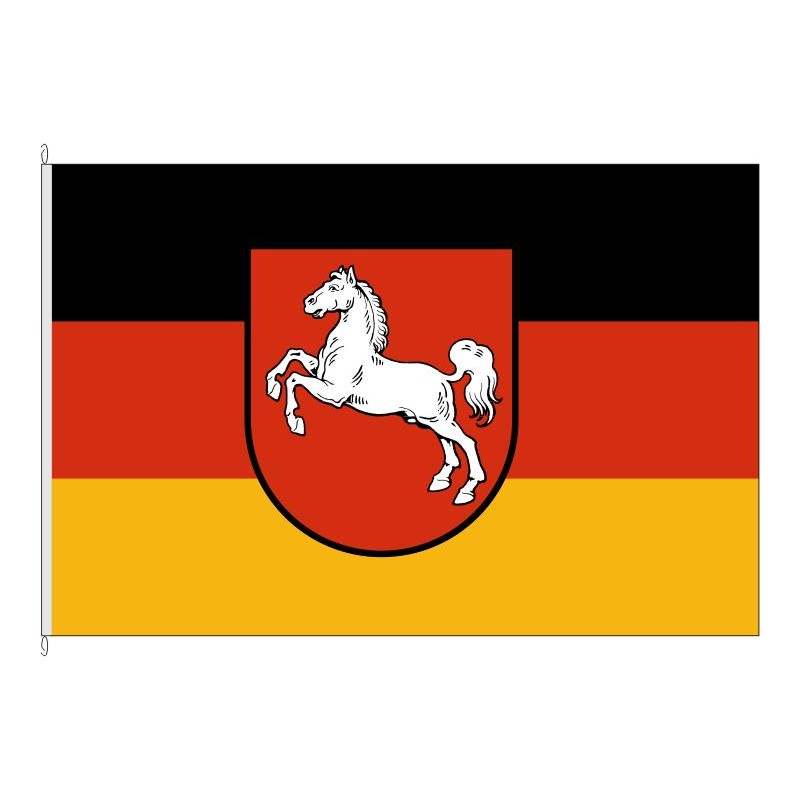 Fahne Flagge Niedersachsen.
