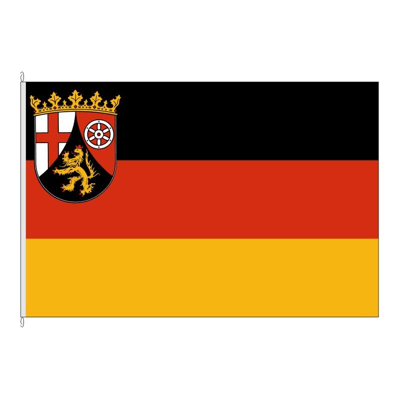 Fahne Flagge Rheinland-Pfalz.