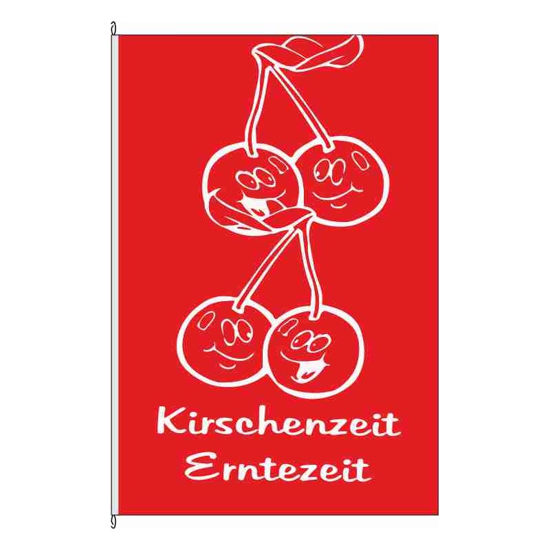 Fahne von Obst Kirsche (nur hochformat)