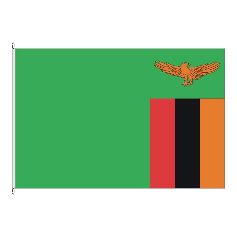 Fahne Flagge ZMB-Sambia