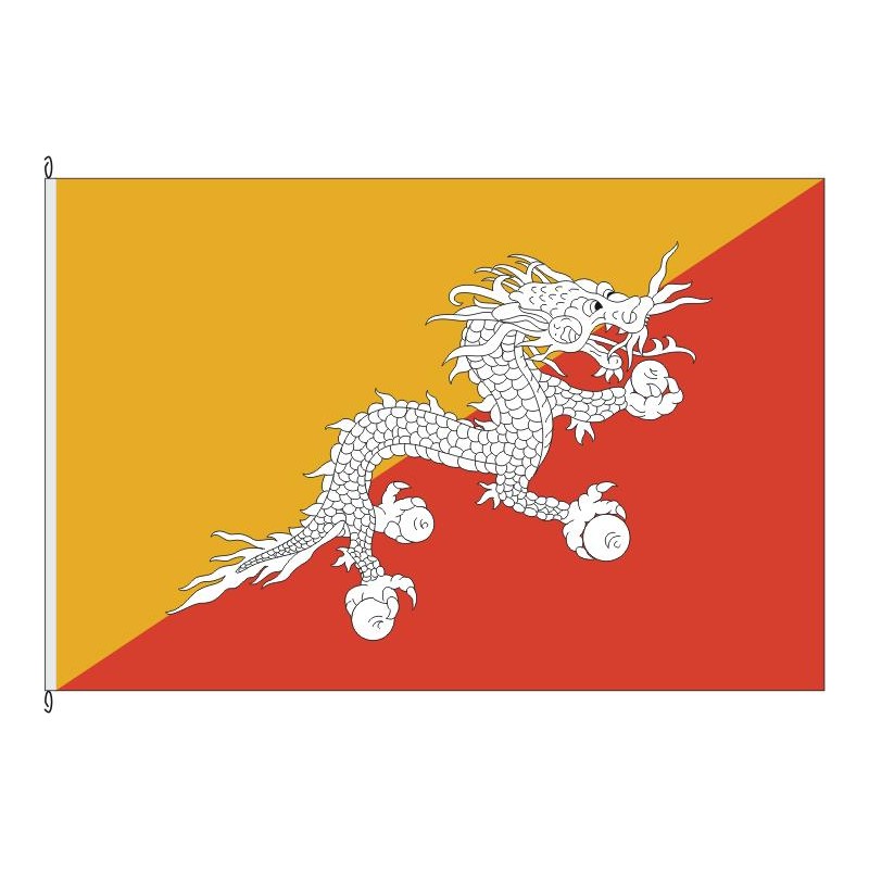 Fahne Flagge BTN-Bhutan 