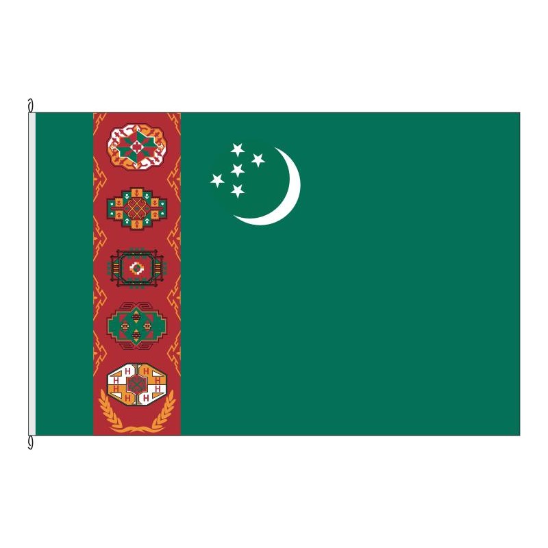 Fahne Flagge TKM-Turkmenien