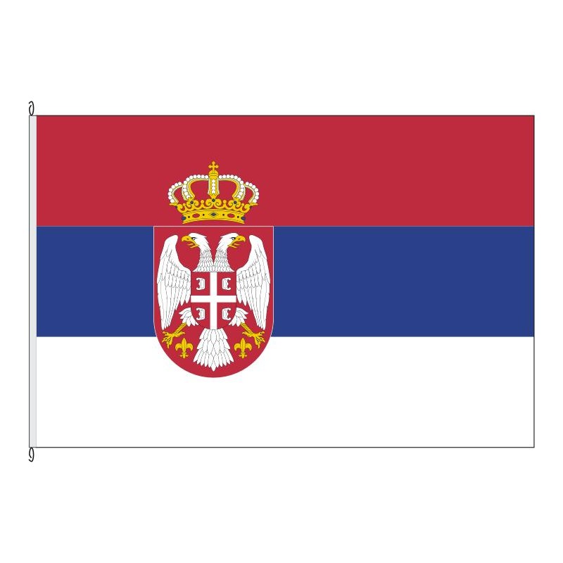 Fahne Flagge SRB-Serbien (Staatsflagge)