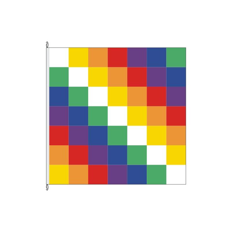 Fahne Flagge BOL-Bolivien (Wiphala)