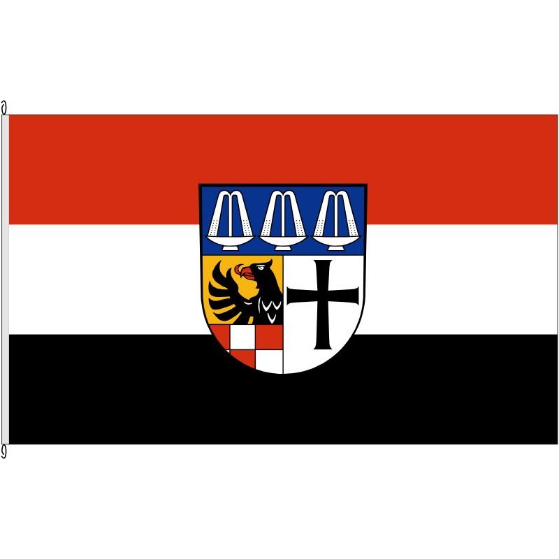 Flagge Fahne Landkreis Bad Kissingen Hissflagge 90 x 150 cm 