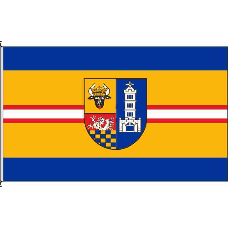 Fahne Flagge DM-Landkreis Demmin historisch